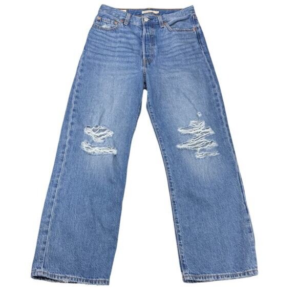 Levi's Ribcage Straight Ankle Jean In After Love Women's Size 27 - Picture 3 of 8